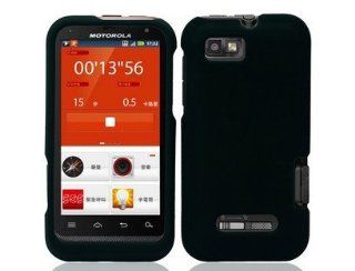 Black Rubberized Case for Motorola Defy XT XT556 Cell Phones & Accessories