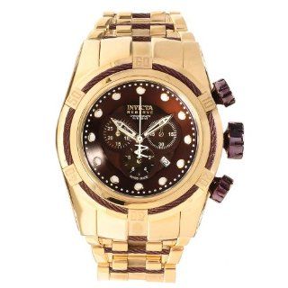 Invicta Bolt Reserve Chronograph Brown Dial Gold Ion plated Mens Watch 12755 at  Men's Watch store.