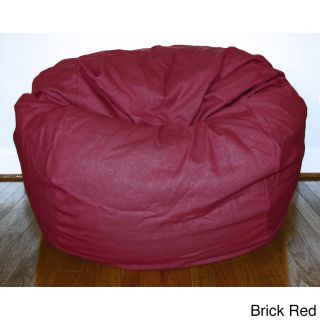 Ahh Products Denim 36 inch Washable Bean Bag Chair Red Size Large