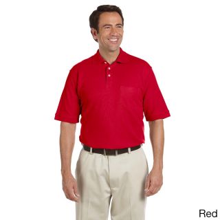 Chestnut Hill Mens Performance Plus Pique Polo With Pocket Red Size XXL