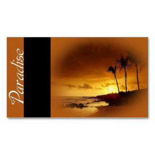 Paradise   Sunset Tropics Travel Business Cards