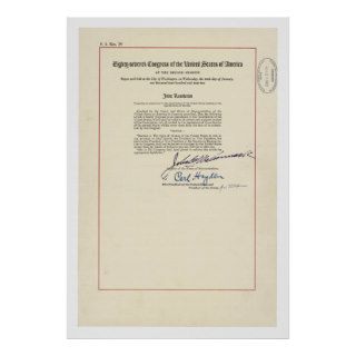 ORIGINAL 24th Amendment U.S. Constitution Print