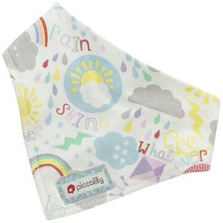 whatever the weather bandana bib by piccalilly