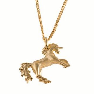 golden unicorn necklace by joy everley