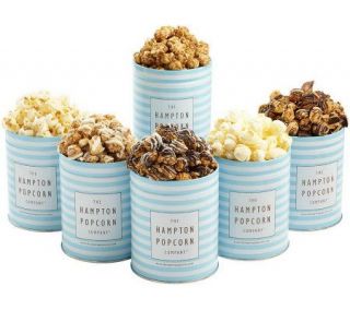 Hampton Popcorn Hall of Fame 6 1 Quart Tins with 6 Flavors —