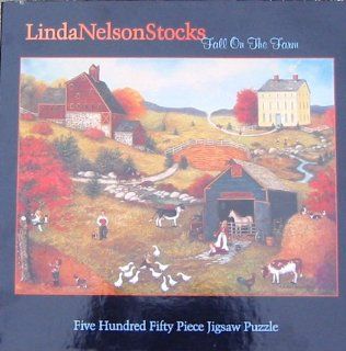 Linda Nelson Stocks   550 Piece Puzzle   Snowy Night Toys & Games