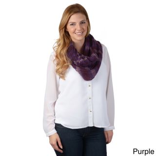 Journee Collection Womens Striped Knit Infinity Scarf