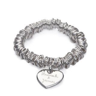 personalised silver rings bracelet by merci maman