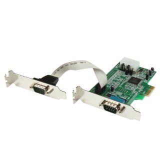 StarTech PEX2S553LP 2 Port Low Profile Native RS232 PCI Express Serial Card with 16550 UART Electronics