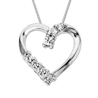 sapphire heart pendant in sterling silver orig $ 79 00 54 99 add