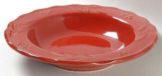 Signature Bella Red (Ruby) Large Rim Soup Bowl, Fine China Dinnerware   Stonewar