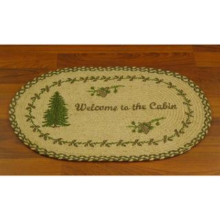 Welcome To The Cabin Jute Braided Mat (18 X 26)