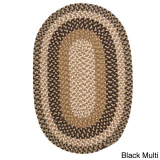 Colonial Mills Gourmet Braided Area Rug (8 X 10) Black Size 8 x 10