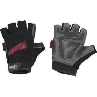 Milwaukee Milwaukee Fingerless Work Gloves (mens Extra Large) Black Size XL