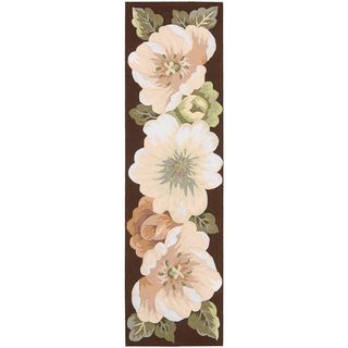 Nourison Hand hooked Fantasy Multi Floral print Rug (23 X 8)