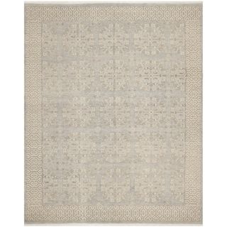Safavieh Hand knotted Oushak Blue/ Ivory Wool Rug (6 X 9)