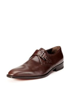 Leather Monkstrap Shoes by testoni BASIC