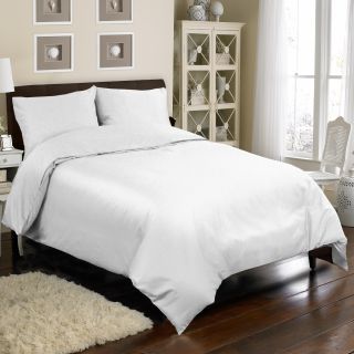 Veratex Grand Luxe Egyptian Cotton Sateen 800 Thread Count 3 piece Mini Duvet Cover Set White Size Full