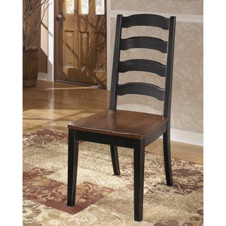Signature Design By Ashley Owingsville Medium Brown/ Black Wood Dining Chairs (set Of 2)
