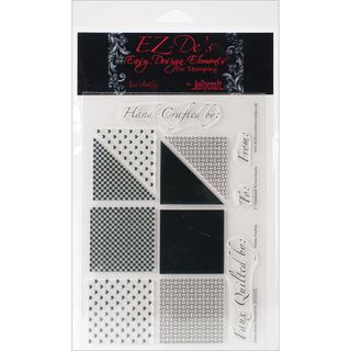 EZ des Clear Stamps 6x8 Sheet checkered Woven Hearts