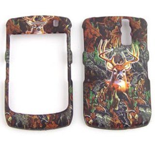 RUBBER COATED HARD CASE FOR BLACKBERRY CURVE 8350I FOREST CAMO DEER Cell Phones & Accessories