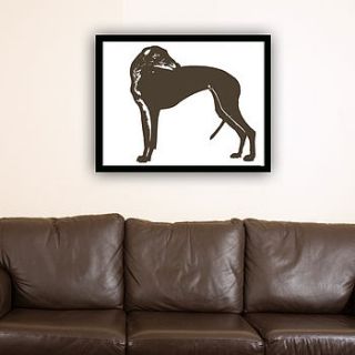 greyhound dog print by indira albert