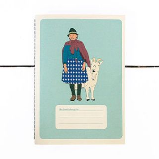 handmade goat woman notebook by snÖrk