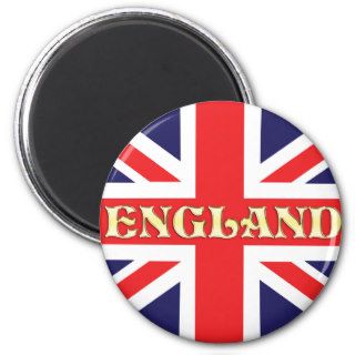 A Union Jack flag with England written on it Fridge Magnet