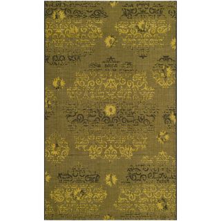 Transitional Safavieh Palazzo Black/green Over dyed Chenille Rug (8 X 11)