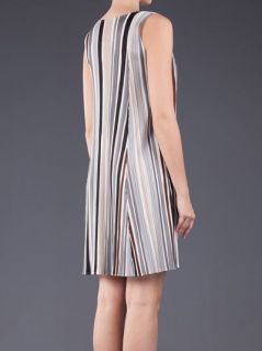 Pleats Please By Issey Miyake Striped Sleeveless Dress