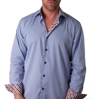 Giorgio Bellini Mens Manchester Blue Striped Cotton Button front Shirt