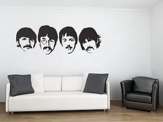 the beatles wall sticker by the binary box