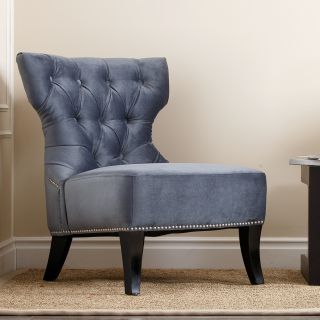 Monica Pedersen Nicole Blue Side Chair By Abbyson Living