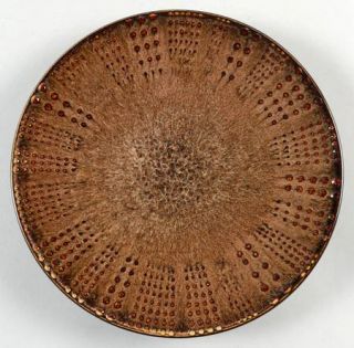 Mikasa Linden Salad Plate, Fine China Dinnerware   Brown/Black,Embossed Dotted S