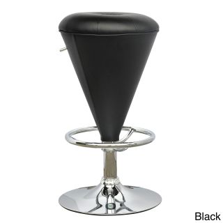 Corliving Cone Shaped Adjustable Barstool In Leatherette