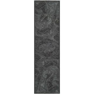 Safavieh Palazzo Black/gray Over dyed Chenille Runner Rug (2 X 73)
