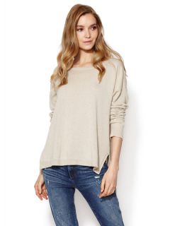 High Low Silk Cashmere Sweater by White + Warren