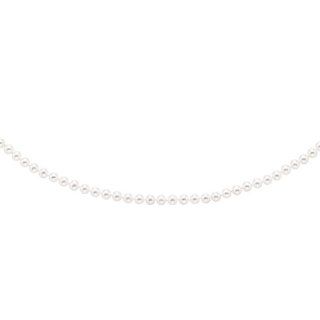18" 14K Yellow Gold 6.0 6.5mm (0.24" 0.26") White Pearl Necklace w/ Fish Clasp Jewelry