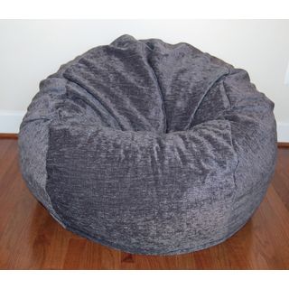 Ahh Products Grey Chenille Washable 36 inch Bean Bag Chair Grey Size Large