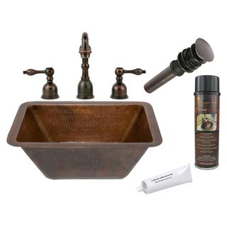 Premier Copper Products Widespread Double handle Faucet Package