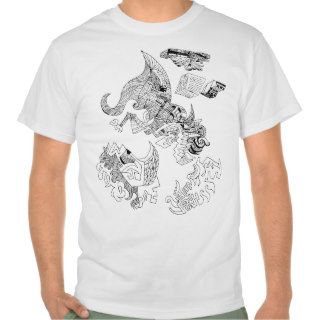 Drawn abstract tee shirts