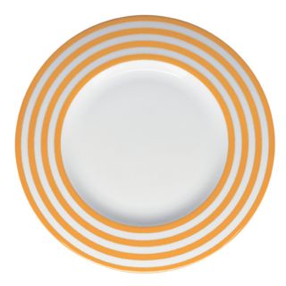 Red Vanilla Freshness Orange Lines 11.25 inch Dinner Plates (set Of 6)