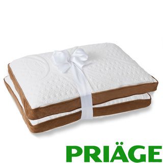 Priage Dual sided Memory Foam Microfiber Pillow (set Of 2)