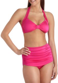 Esther Williams Bathing Beauty Two Piece in Magenta  Mod Retro Vintage Bathing Suits