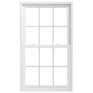 ThermaStar by Pella 31 3/4 in x 47 3/4 in 25 Series Vinyl Double Pane New Construction Double Hung Window