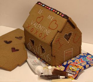 valentines gingerbread house kit by sarah biscuits
