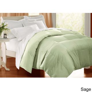 Blue Ridge Home Fashions Inc All Season 233 Tc Cotton Solid Color Down Alternative Comforter Green Size Full
