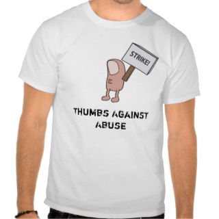 Thumb on strike tee shirts