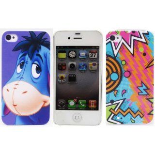 Cute Beautiful Color Art Back Case Cover for Iphone 4 4s  2 Pack Cell Phones & Accessories