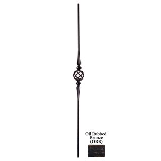 House of Forgings Powder Coated Wrought Iron Single Basket Baluster (Common 44 in; Actual 44 in)